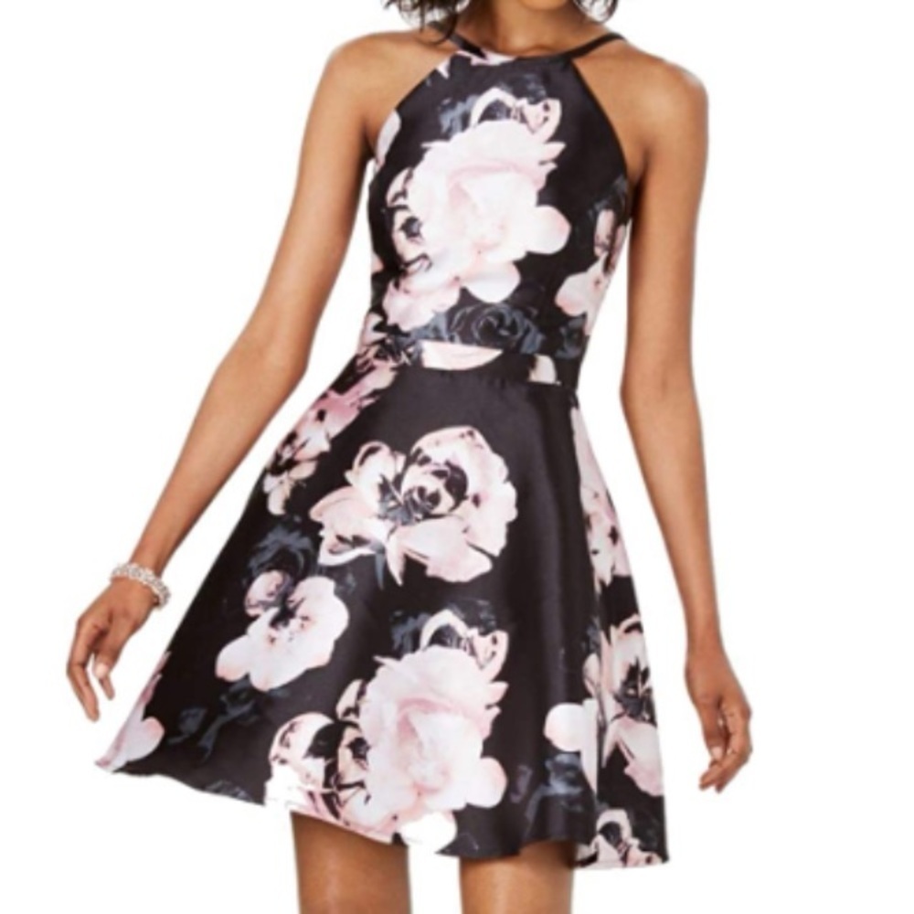 NWT X by Xscape Womens Floral Halter Dress size 4
